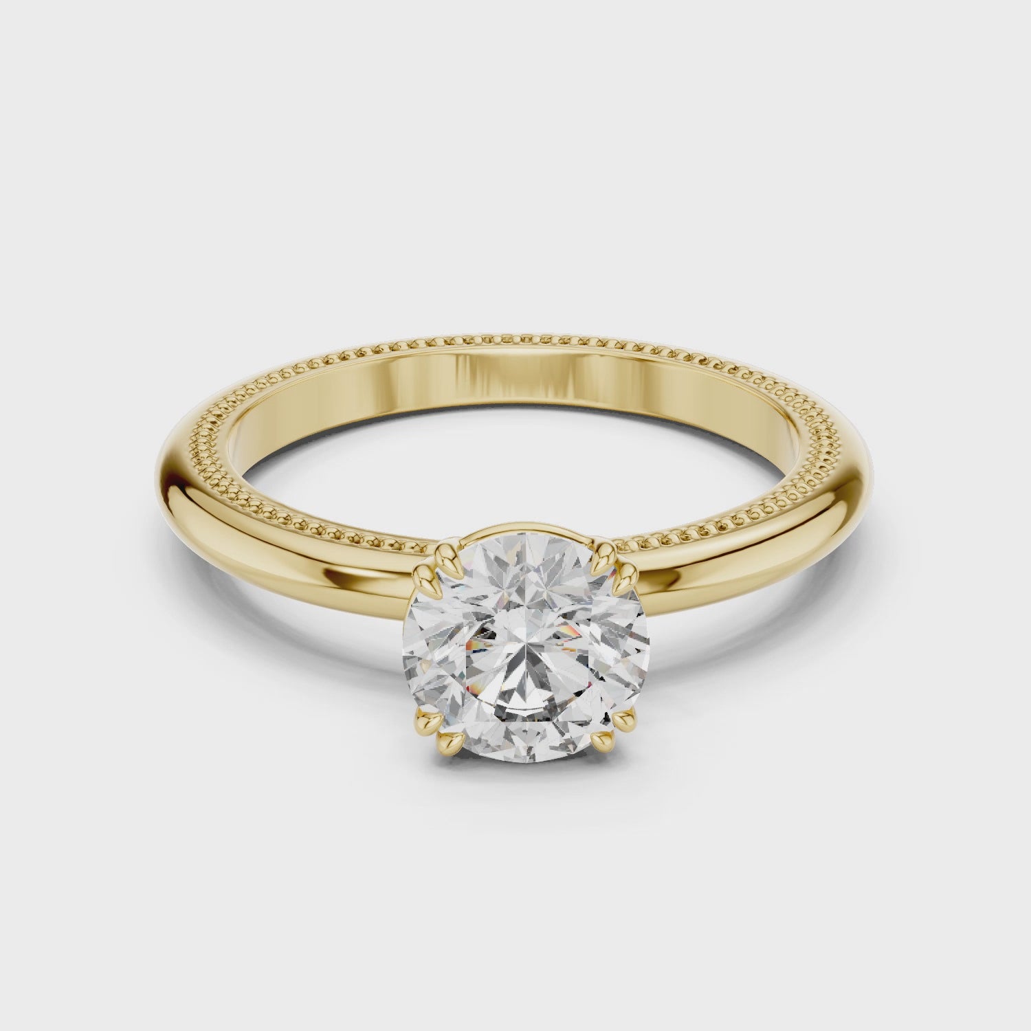 Luxury Round Solitaire Ring for Women