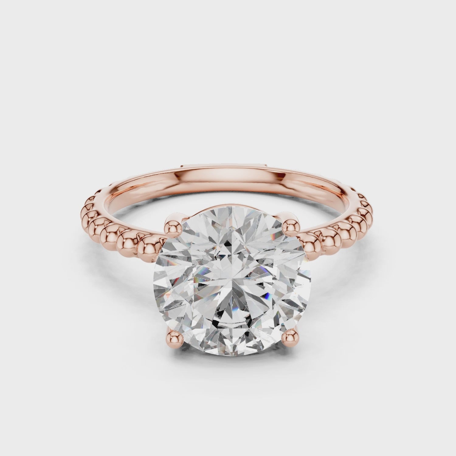 Minimalist Round Diamond Solitaire Ring