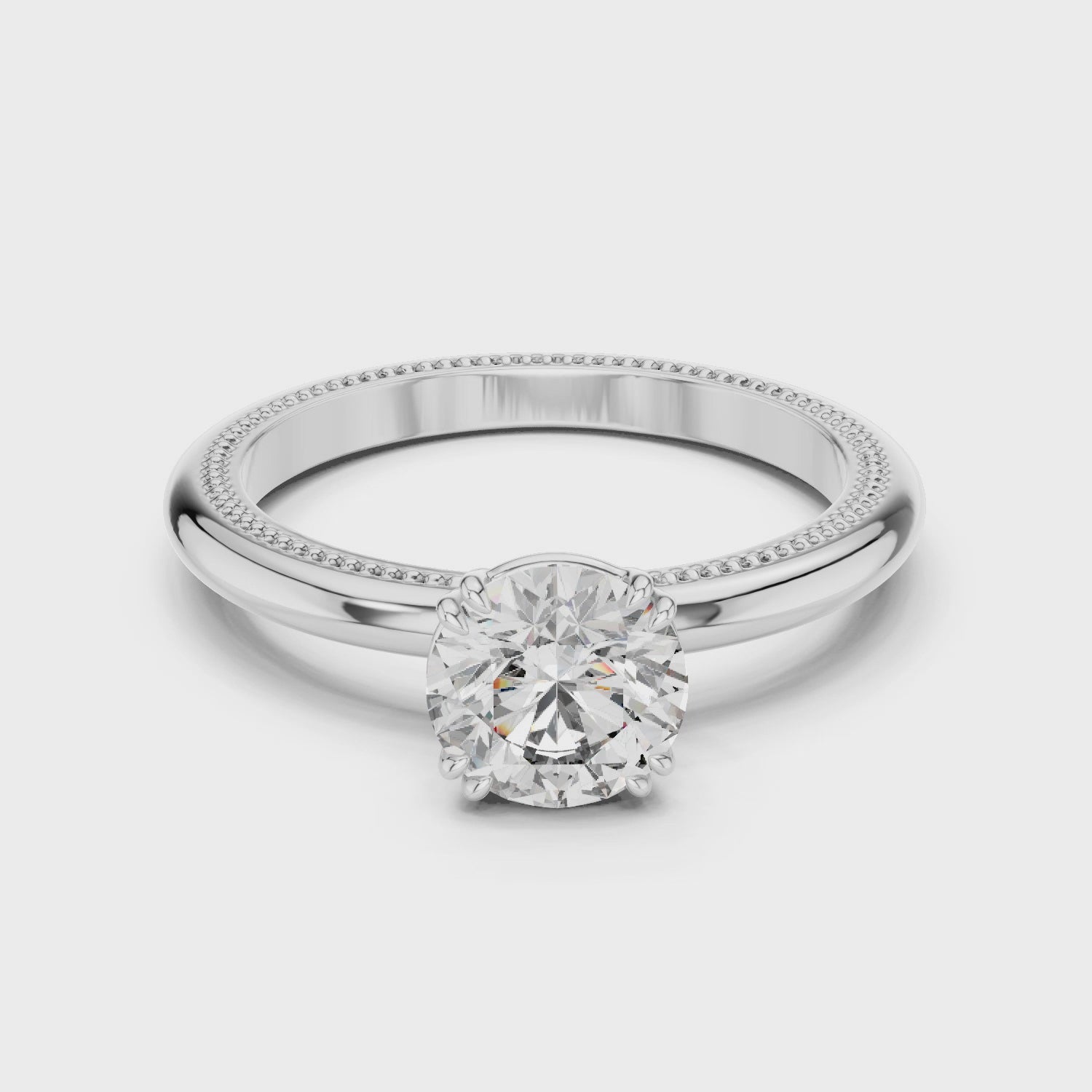 Luxury Round Solitaire Ring for Women