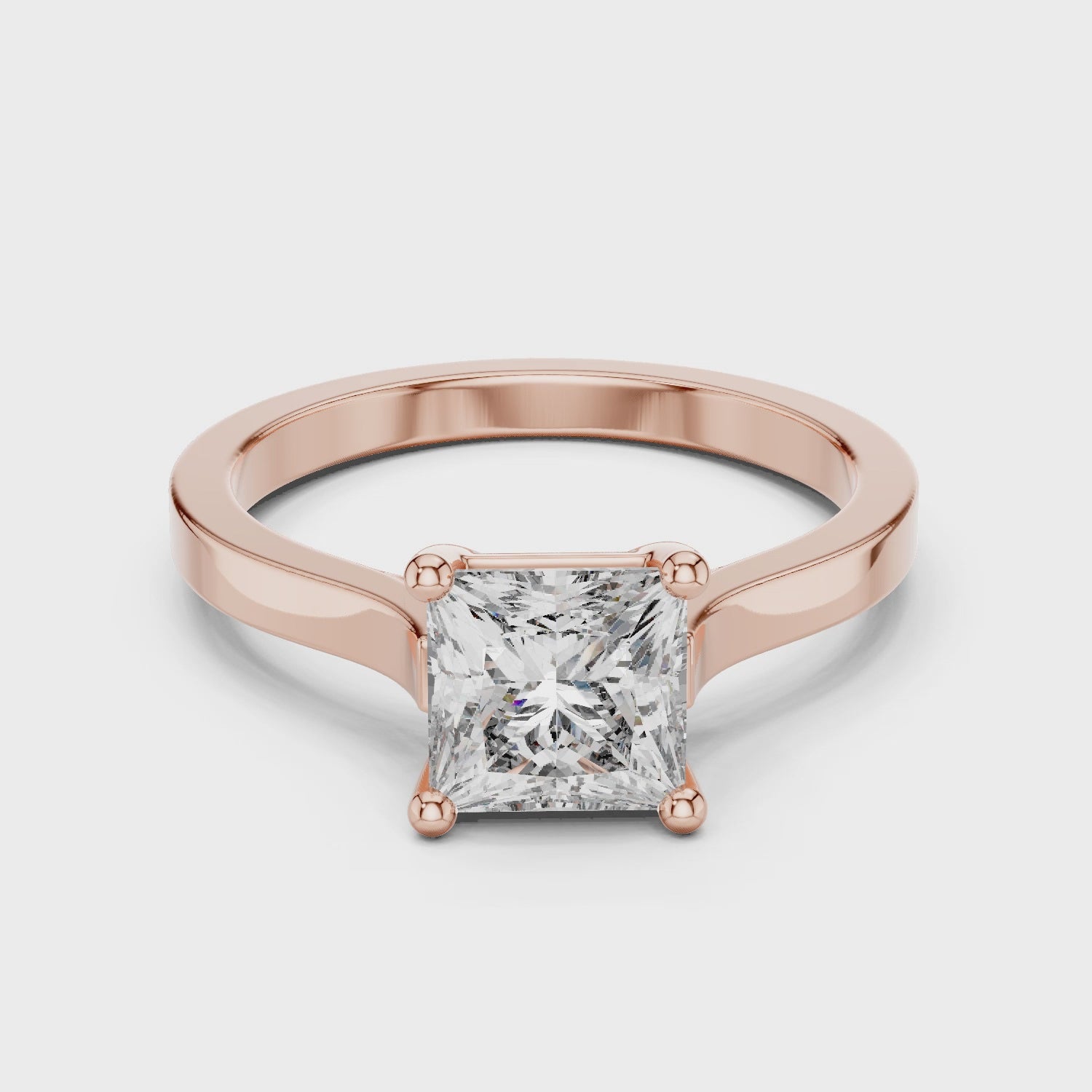 Daily Ware Solitaire 1 Ct Princess Cut Wedding Ring