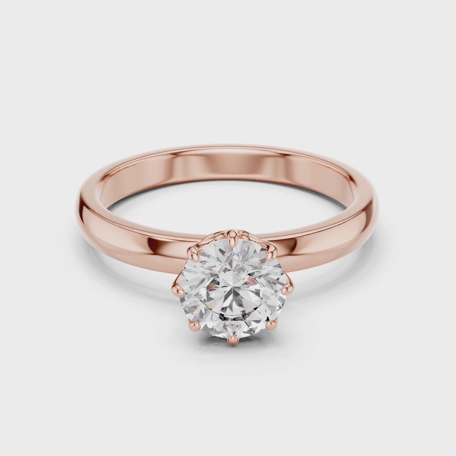 1 Carat Flush Stacking Round High Profile Solitaire