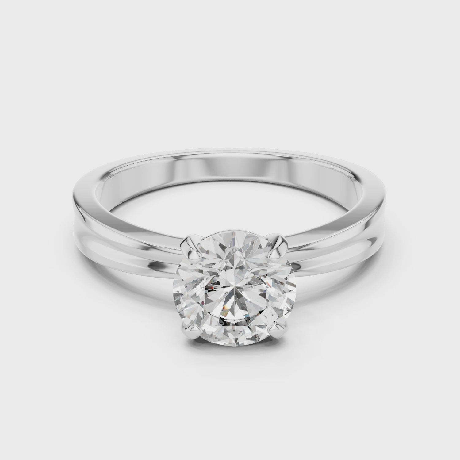 Stunning 1 Ct Round Diamond Spark Classic Solitaire Ring