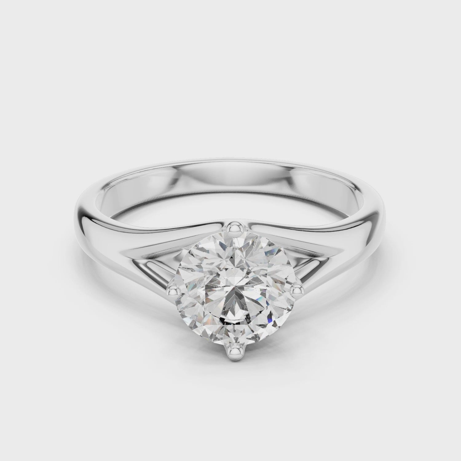 Timeless Elegance Split Shank Solitaire Ring