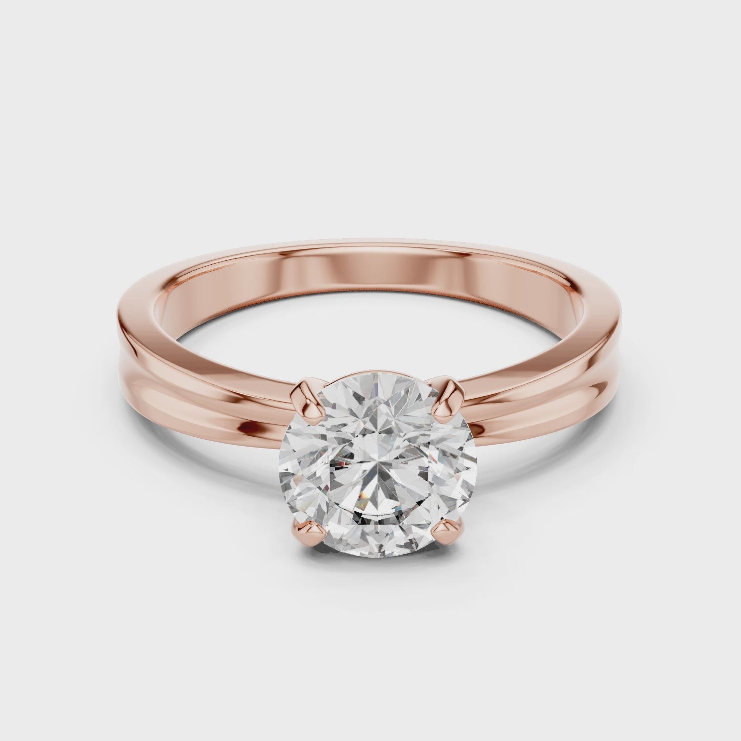 Stunning 1 Ct Round Diamond Spark Classic Solitaire Ring