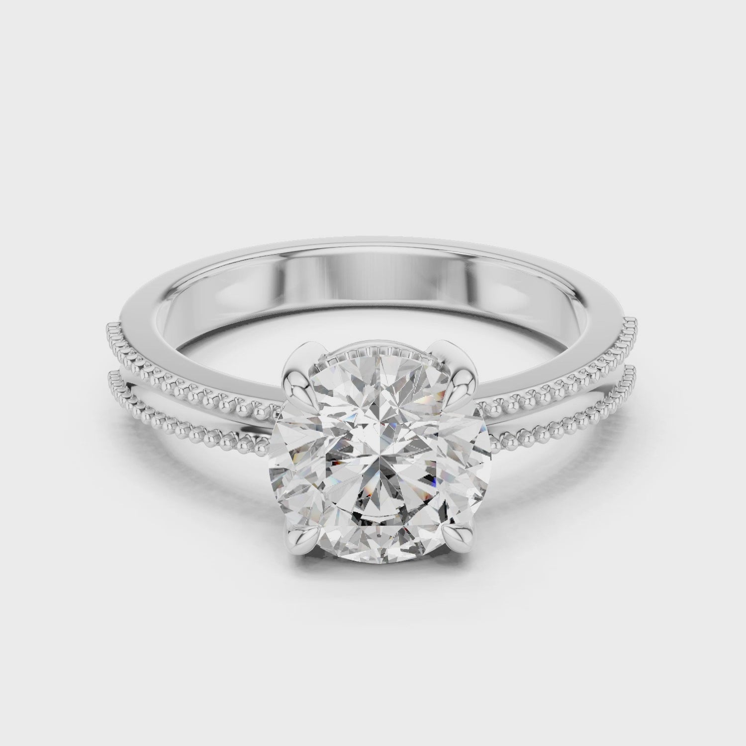 Elegant Solitaire 2 Ct Round Diamond Ring - Perfect Engagement Gift